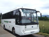 White 35-Seater Coach for hire from Sweeneys of Muthill, Perthshire - bus available for holiday excursions, airport transfers and golfing tours throughout Scotland, UK